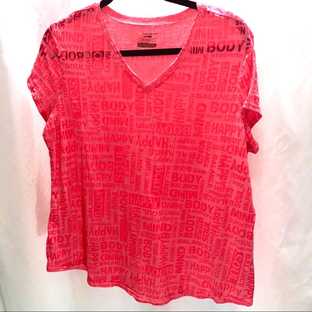 Tek Gear XL short sleeve burnout T-shirt pink